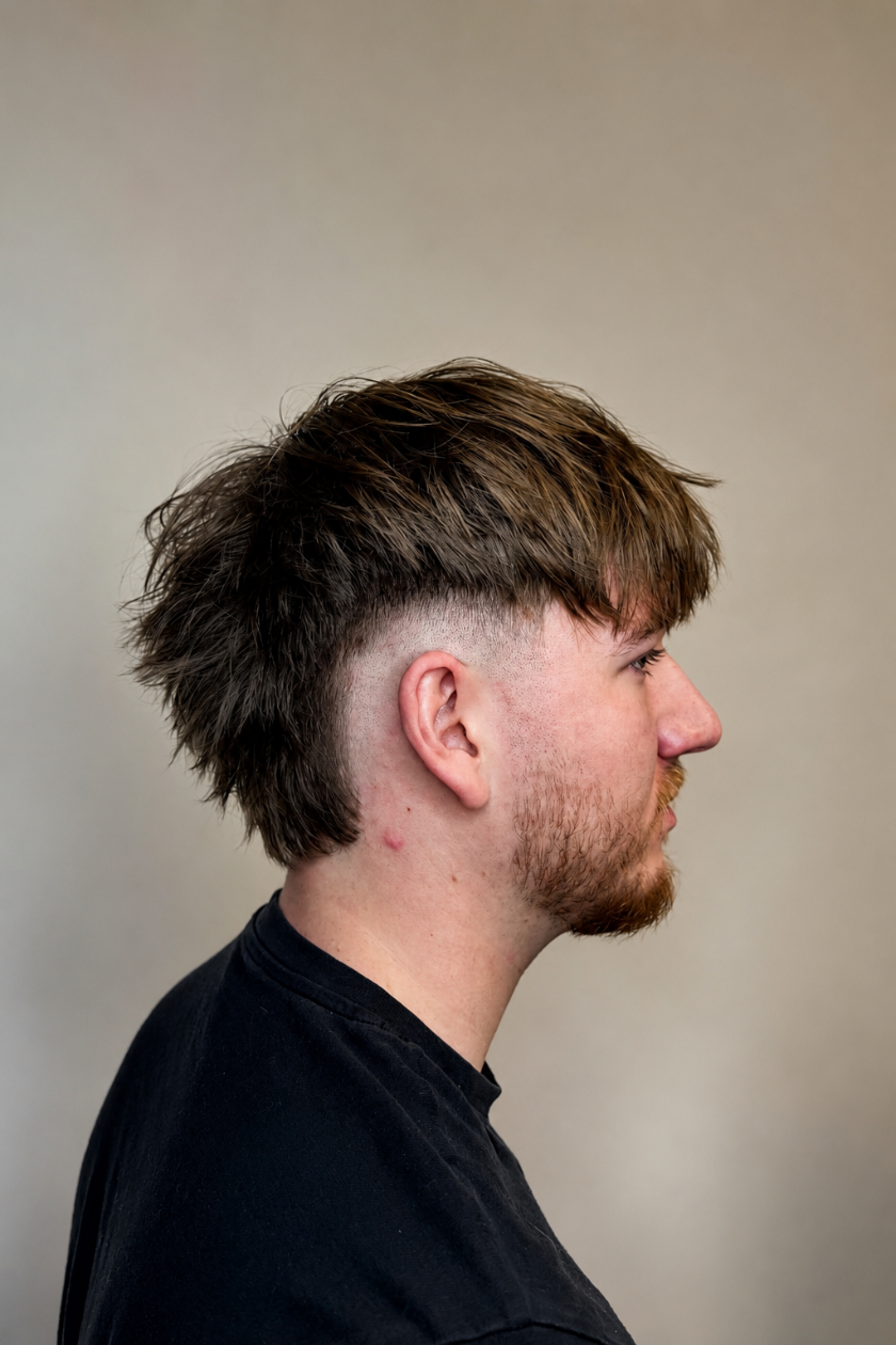 Texturovaný mullet s vyholeným bokem